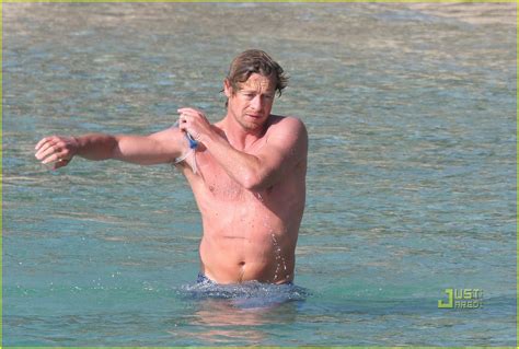 Shirtless Simon Baker Soaks In Monaco Photo 2458074 Claude Baker Harry Baker Rebecca Riggs