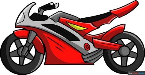 How To Draw A Motorcycle Really Easy Drawing Tutorial