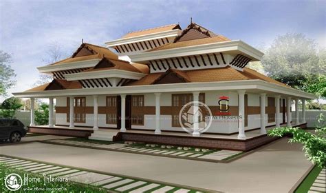 Traditional Nalukettu Double Floor Kerala Home Design