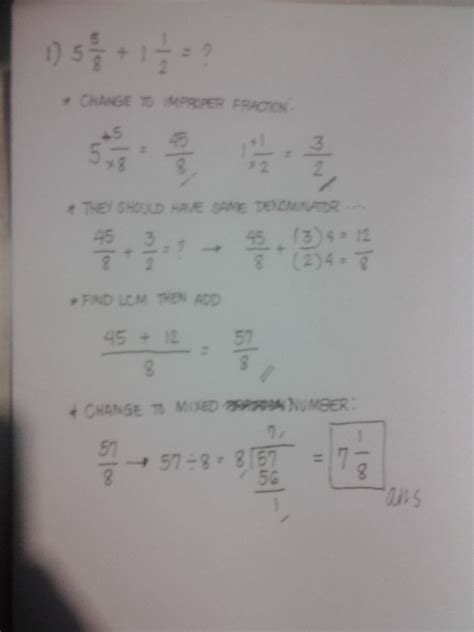 How To Add Dissimilar Fractions 1 5 58 1 12 Brainlyph