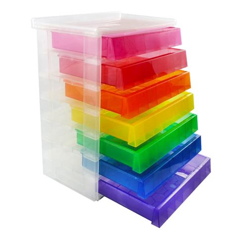 Really Useful Boxes 7 Drawer Rainbow Desktop Organizer Desktop