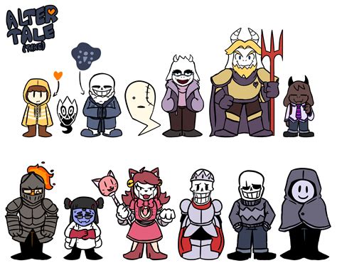Altertale Take The Main Cast By Volteonk On Deviantart
