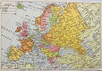 Vintage 1950 Europe map for framing antique atlas maps junk | Etsy