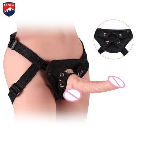 Mlsice Strap On Dildos With Pants Realistic Vagina Anal Dildo Harness Belt Strap Ons Fake Penis