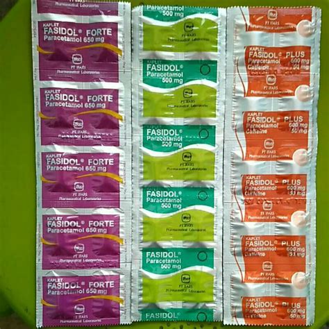 Jual Fasidol Paracetamol Obat Sakit Kepala Sakit Gigi Panas Demam