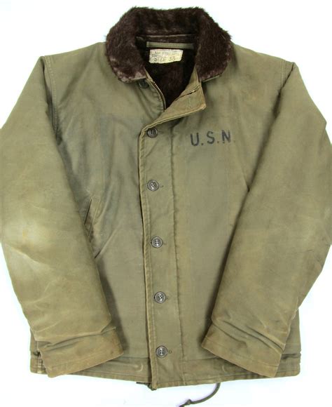 Vintage Ww2 Usn Deck Jacket Sz 38 N1 1940s Navy Etsy