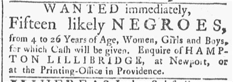 Slavery Advertisements Published October 20 1770 The Adverts 250 Project