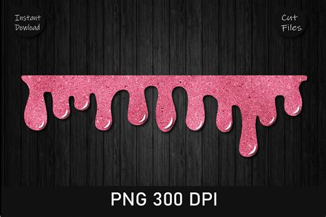Dripping Pink Glitter Clip Art Graphic By Rizu Designs · Creative Fabrica