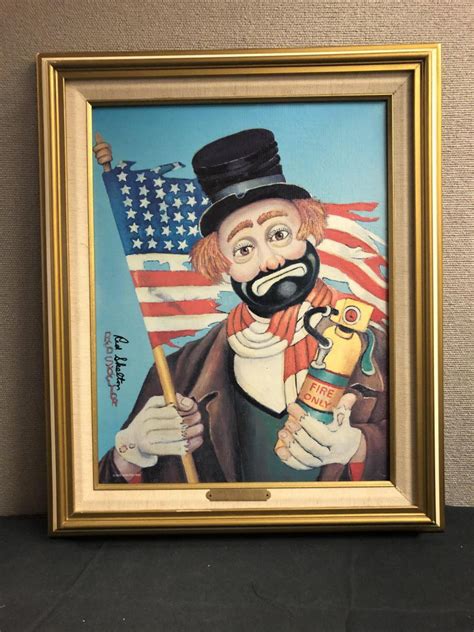 Sold Price Red Skelton Old Glory Signed Canvas Print Wcoa May 6