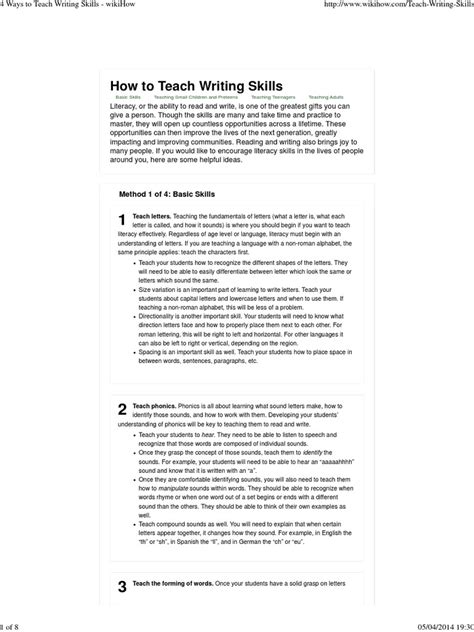 4 Ways To Teach Writing Skills Wikihow Pdf Noun English Language