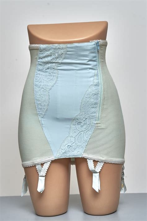 vintage lingerie 1960s triumph open bottom girdle waist skirt high waisted skirt vintage