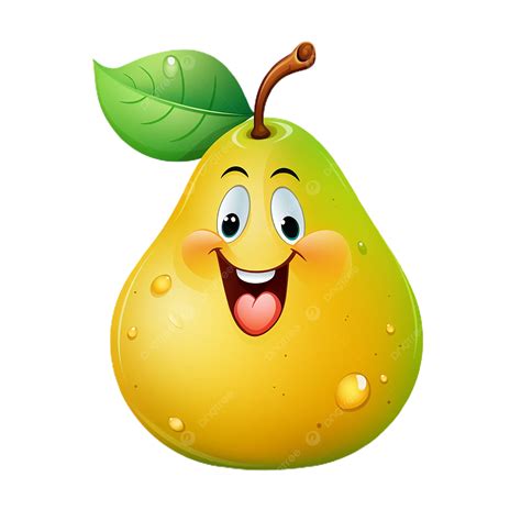 Single Fruit Pear Cartoon Fruit Transparent Png Transparent Image And