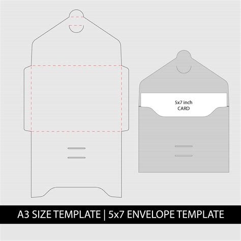Envelope Template For 5x7png And SVG Dxf Formats A3 Etsy UK