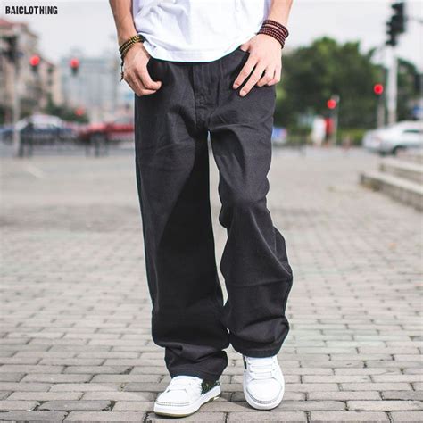 Losse Hiphop Baggy Jeans Voor Grote Mannen Slim Straight Fit Jongens