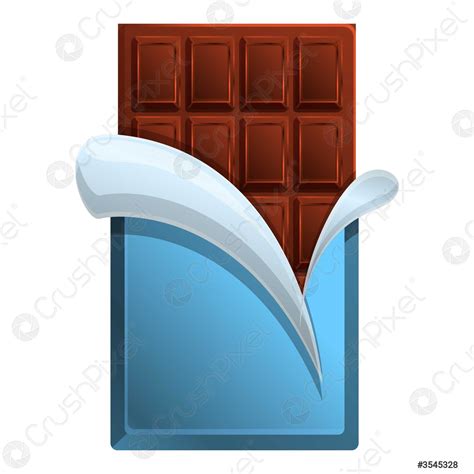 Abrir Icono De Barra De Chocolate Estilo De Dibujos Animados Vector