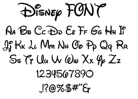 Disney Font Svg Walt Disney Alphabet Fontdisney Svg Walt Etsy