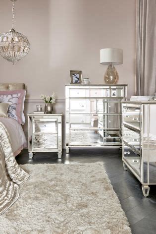 Mirrored bedroom furniture for sale. A boudoir fit for a princess, thanks to our gorgeous ...
