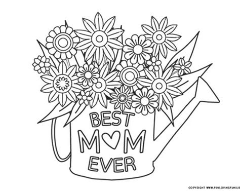 Coloring Pages For Moms Flowers Free Printable Mother S Day Flowers