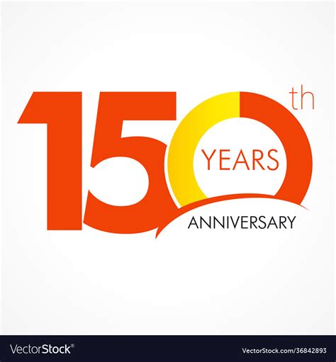 150 Years Anniversary Logo Royalty Free Vector Image