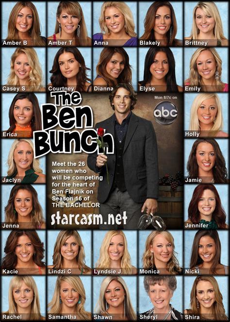 The Bachelor Ben Flajnik And All 25 Contestants
