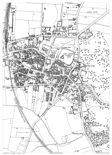 Oakham 1903 Map Old Maps Of Rutland