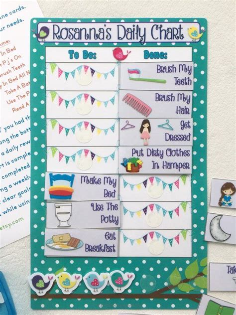 Morning Bedtime Task Chart Visual Schedule Laminated