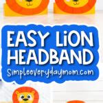 Lion Headband Craft For Kids [Free Template]