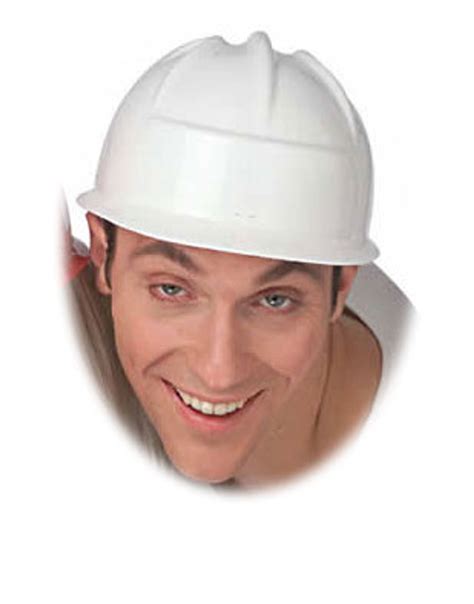 White Construction Crew Costume Hard Hat Toy Helmet