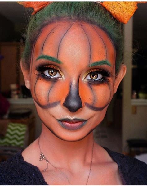 Pin By Samantha Barlow On Pumpkin Make Up Halloween Pumpkin Makeup