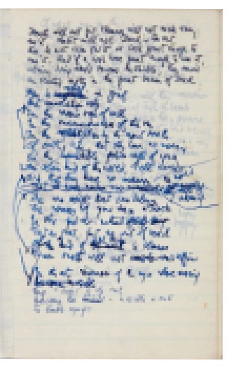 Ted Hughes Unpublished Autograph Manuscript Poems Following The