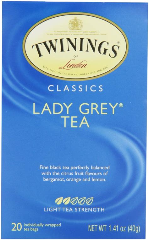 Twinings Of London Lady Grey Black Tea Bags 20 Count Pack Of 6 Lady Grey Tea Twinings Lady