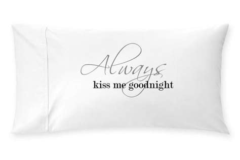 Couples Pillow Cases Always Kiss Me Goodnight Pillow Case For Etsy Couple Pillowcase Couple