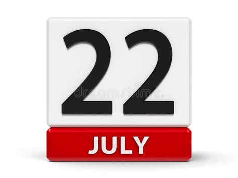 July 22nd Day 22 Of Monthsimple Calendar Icon On White Background