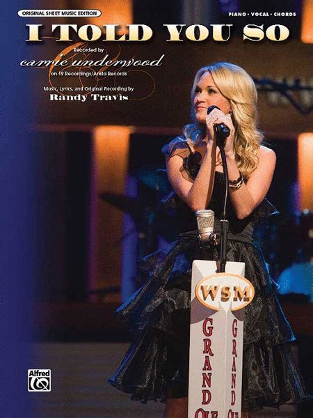 Em d what if i told you that i miss you? I Told You So Sheet Music By Carrie Underwood - Sheet ...