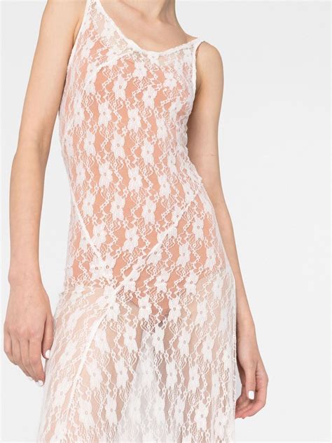 Gimaguas Florence Floral Embroidered Sheer Dress Farfetch