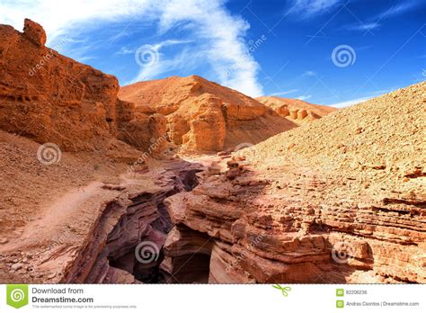 The Red Canyon Geological Attraction In The Eilat Mountains Israel