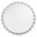 Safavieh Eden 25-in L x 25-in W Round Silver Foil Framed Wall Mirror in ...
