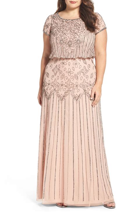 Fashion can be plus size, too. Adrianna Papell Beaded Blouson Gown (Plus Size | Formal ...