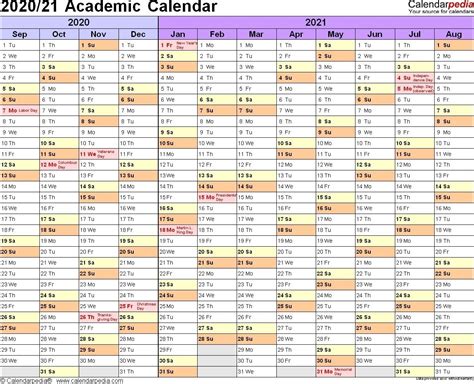 2020 2020 Academic Calendar Template Calendar Template 2020