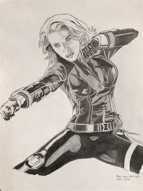 Black Widow Marvel Drawings Drawings Widow