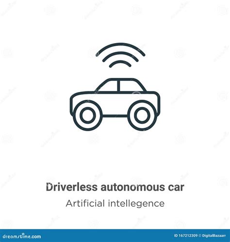 Driverless Autonomous Car Vector Icon On White Background Flat Vector