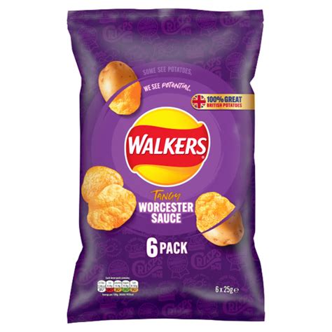 Walkers Worcester Sauce Multipack Crisps 6 X 25g We Get Any Stock