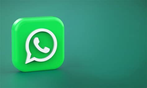 Representación 3d Del Logo De Whatsapp Foto Premium