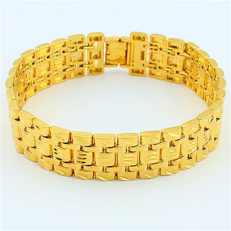 Gold event wristbands are commonly used to identify vip guests or to match the colour scheme or unfortunately, myzone only stocks gold event wristbands. Wrist Chain Yellow Gold Filled Womens Mens Bracelet Statement Jewelry 8.3 inches-in Chain & Link ...