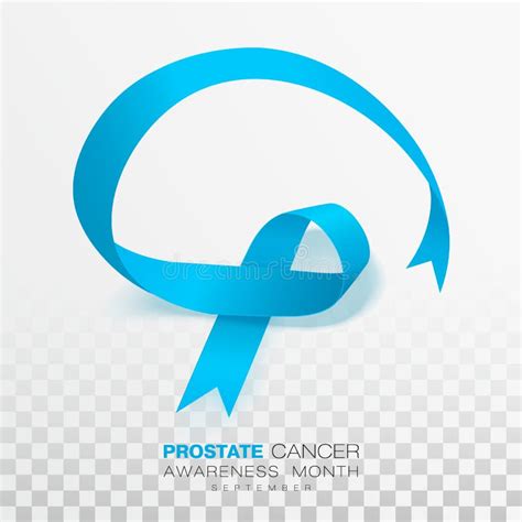 Prostate Cancer Awareness Month Light Blue Color Ribbon Isolated On