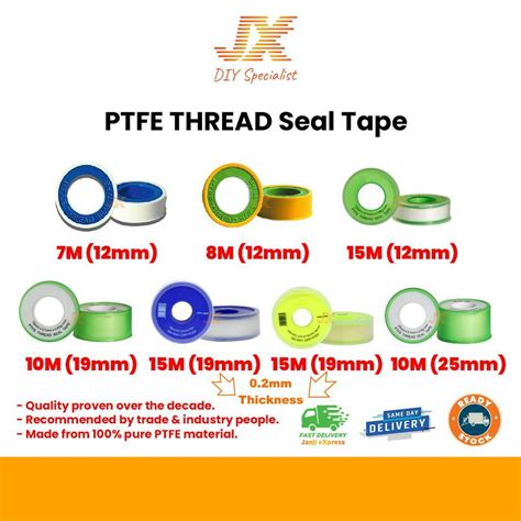 Ptfe White Seal Tape Water Plumbing Hose Seal Anti Leakage Thread