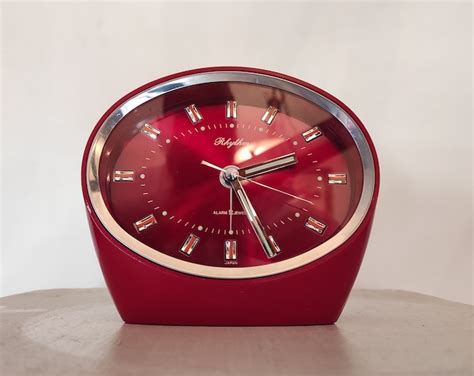 Space Age Rhythm Alarm Clock Vintage Table Clock Made In Japan Atomic Age Clock Design Table