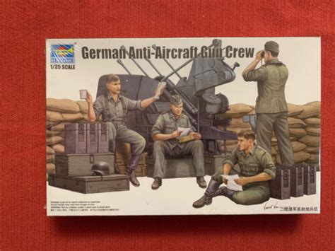 New 135 Scale German Anti Aircraft Gun Crew Trumpeter No 00432