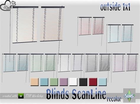 The Sims Resource Recolor Blinds Scanline Outside 1x1 Top Open