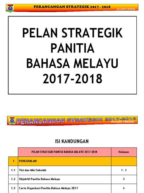 Pelan strategik teknologi maklumat ebook.pdf. Pelan Strategik Panitia Bahasa Melayu 2017-2018